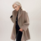 Cappotto lungo elegante da donna con collo oversize
