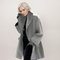 Cappotto lungo elegante da donna con collo oversize