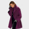 Cappotto lungo elegante da donna con collo oversize