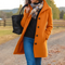 Cappotto lungo elegante da donna con collo sartoriale