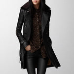 Cappotto trench da donna doppiopetto con collo a revers