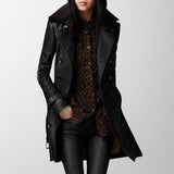 Cappotto trench da donna doppiopetto con collo a revers