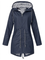 Cappotto da donna con cappuccio e vita regolabile