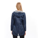 Cappotto da donna con cappuccio e vita regolabile