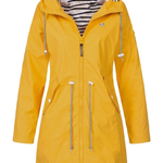 Cappotto da donna con cappuccio e vita regolabile