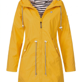 Cappotto da donna con cappuccio e vita regolabile