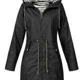 Cappotto da donna con cappuccio e vita regolabile