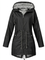 Cappotto da donna con cappuccio e vita regolabile