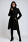 Cappotto lungo elegante da donna dal taglio aderente con bottoni
