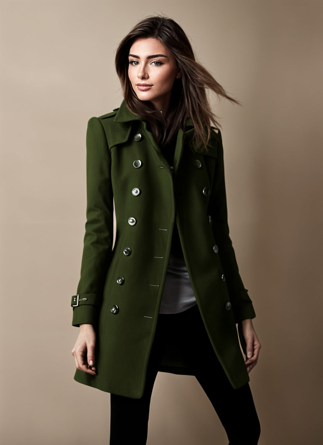Cappotto elegante da donna doppiopetto