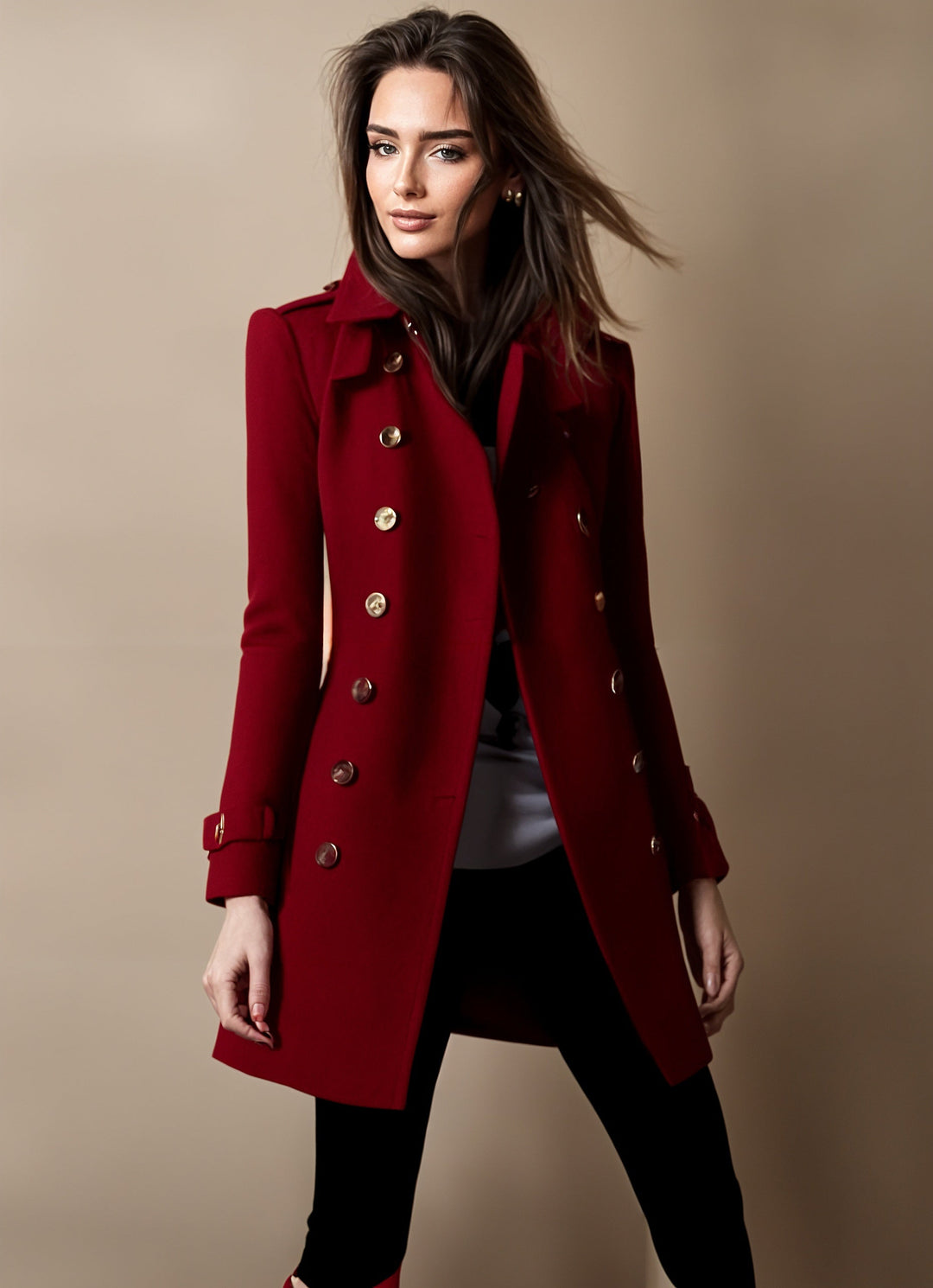 Cappotto elegante da donna doppiopetto
