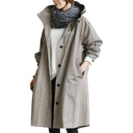 Cappotto lungo da donna dal taglio rilassato con collo alto