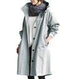 Cappotto lungo da donna dal taglio rilassato con collo alto