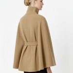 Cappotto a mantella elegante da donna con cintura