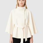Cappotto a mantella elegante da donna con cintura