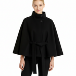 Cappotto a mantella elegante da donna con cintura