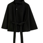 Cappotto a mantella elegante da donna con cintura