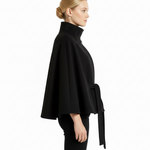 Cappotto a mantella elegante da donna con cintura