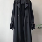 Cappotto trench lungo elegante da donna doppiopetto