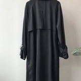 Cappotto trench lungo elegante da donna doppiopetto