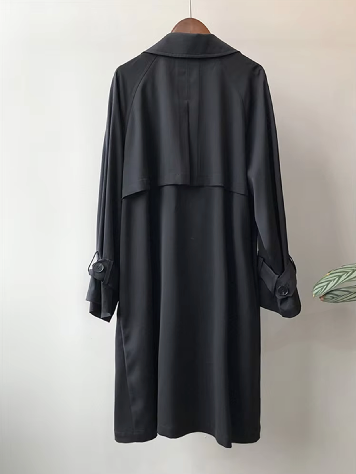 Cappotto trench lungo elegante da donna doppiopetto