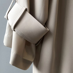 Cappotto trench lungo elegante da donna doppiopetto