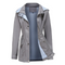 Trench impermeabile da donna con cappuccio removibile