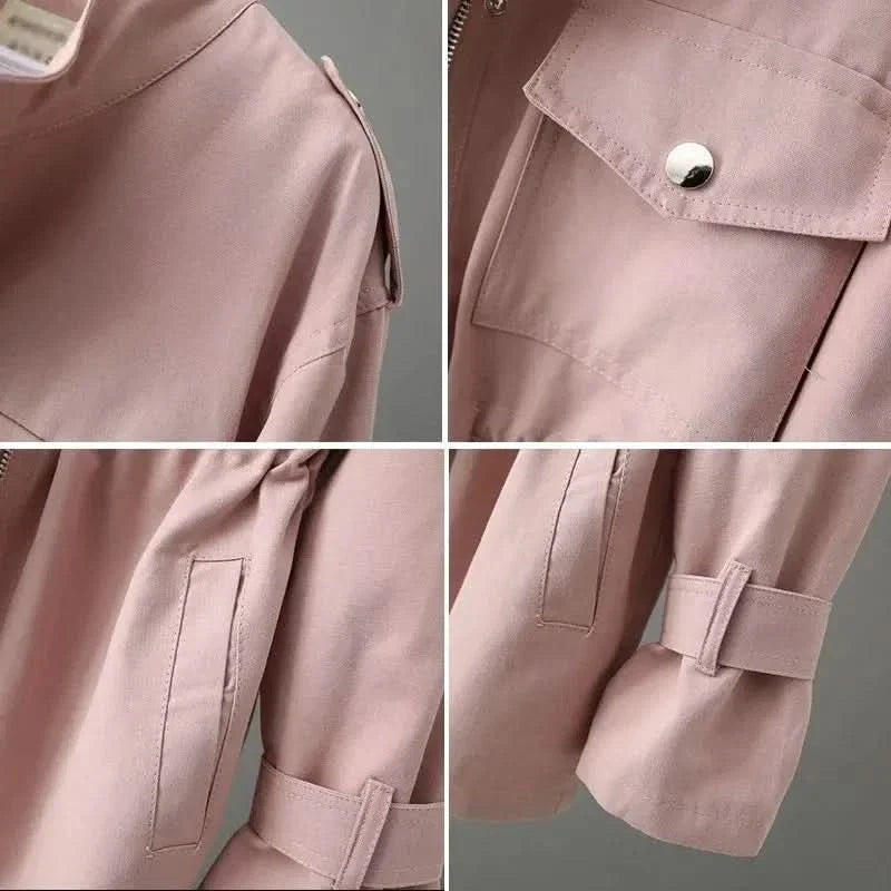Cappotto casual da donna con tasche funzionali