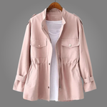 Cappotto casual da donna con tasche funzionali