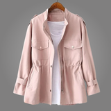 Cappotto casual da donna con tasche funzionali