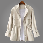Cappotto casual da donna con tasche funzionali