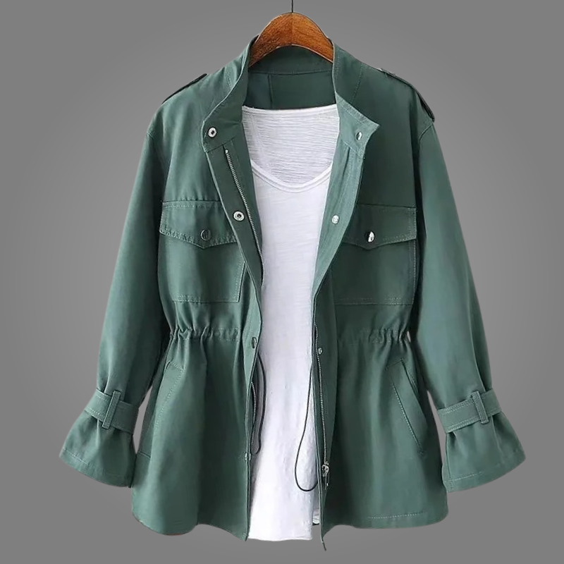 Cappotto casual da donna con tasche funzionali