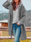 Cappotto lungo da donna con cappuccio e bottoni