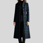 Cappotto da donna a quadri dal taglio strutturato