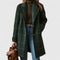 Cappotto lungo elegante da donna in tweed a quadri