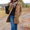 Cappotto invernale classico da donna in lana con bottoni