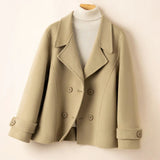 Cappotto da donna doppiopetto in misto lana