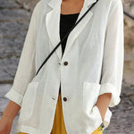 Blazer da donna in lino leggero estivo – Eleganza naturale e traspirante