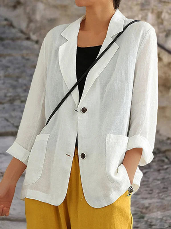 Blazer da donna in lino leggero estivo – Eleganza naturale e traspirante