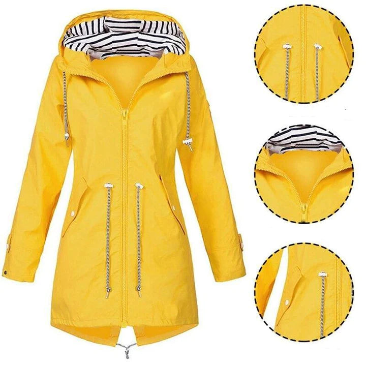 Lilaan – Impermeabile lungo da donna idrorepellente ed elegante