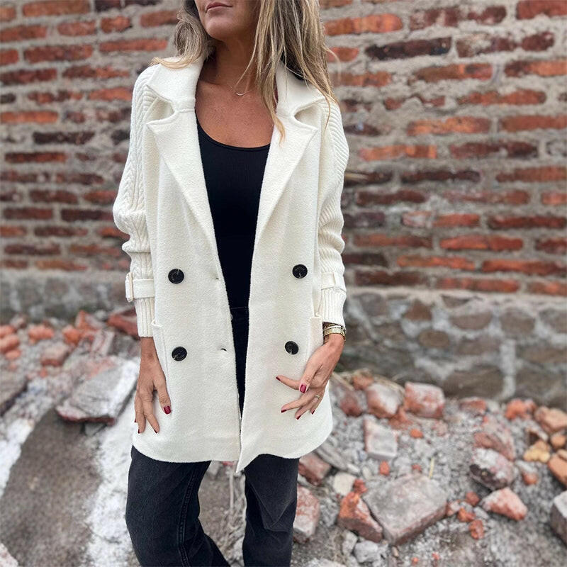 Marta – Cappotto lungo con maniche a contrasto – 3