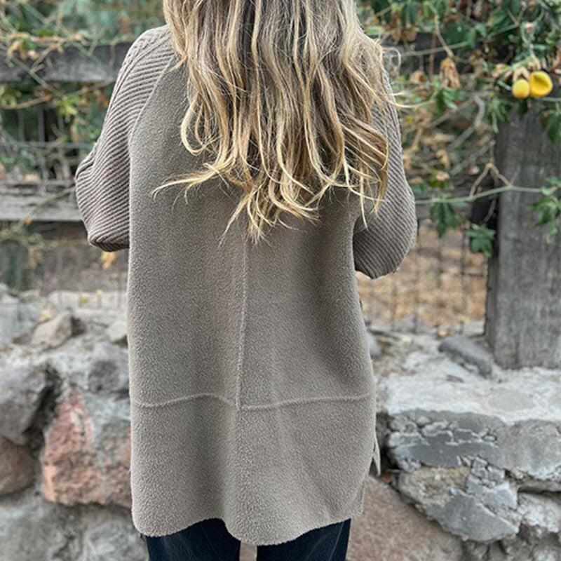 Marta – Cappotto lungo con maniche a contrasto – 6