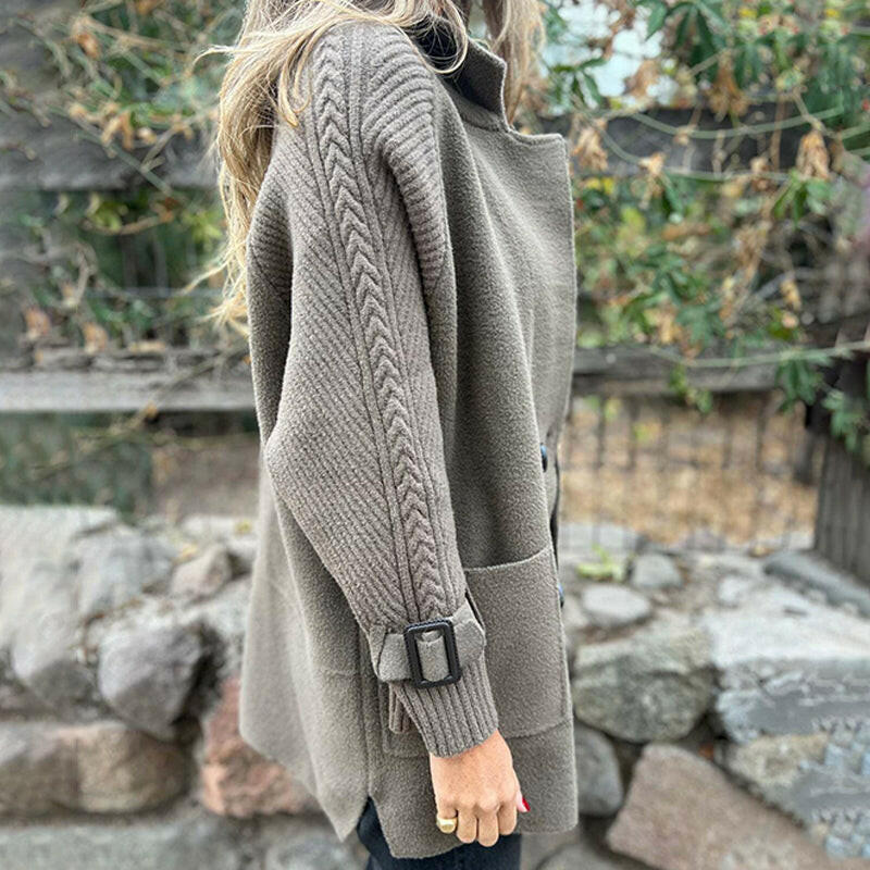 Marta – Cappotto lungo con maniche a contrasto – 8