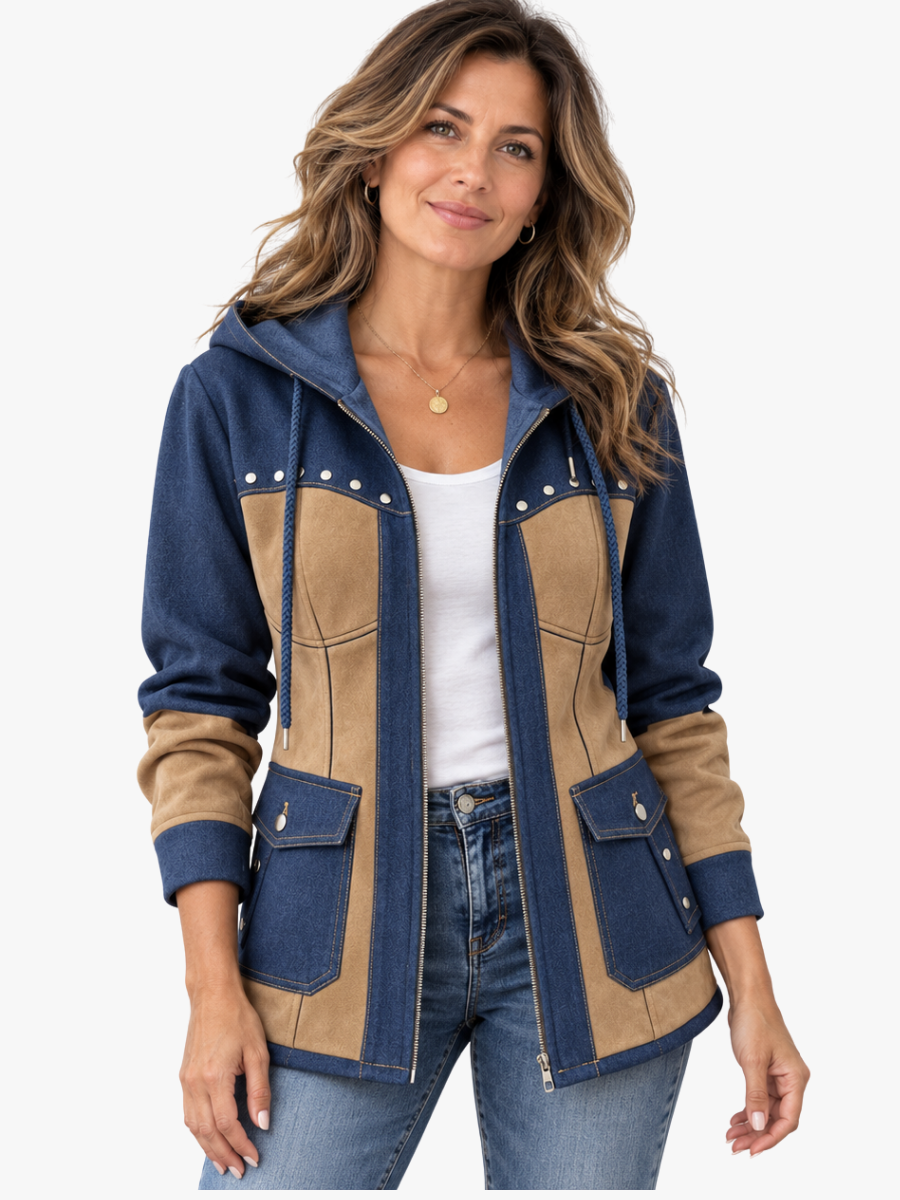 Matilde – Giacca patchwork con cappuccio – 1