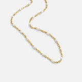 Sabina – Choker dorato delicato con mini perle
