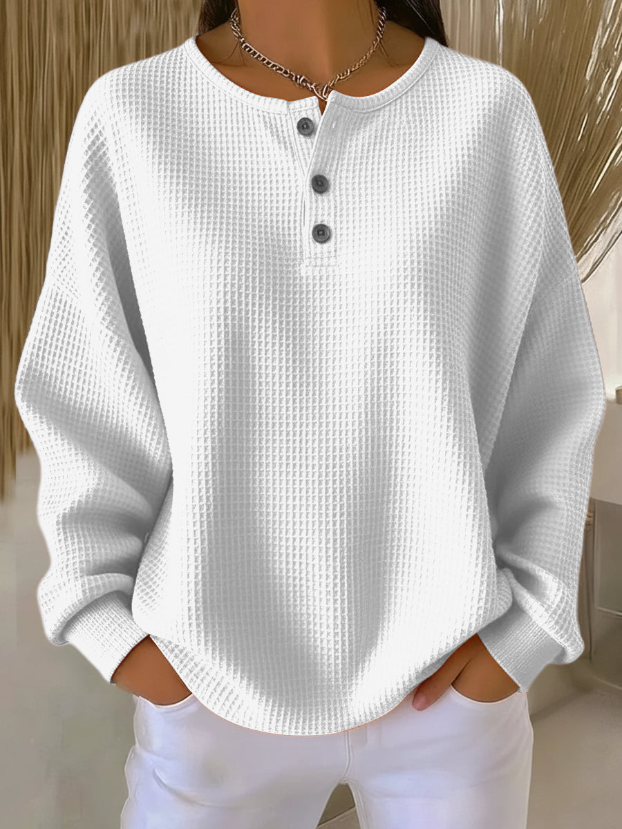 Milagros | Felpa Henley con bottoni