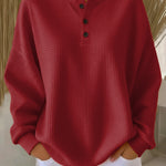 Milagros | Felpa Henley con bottoni