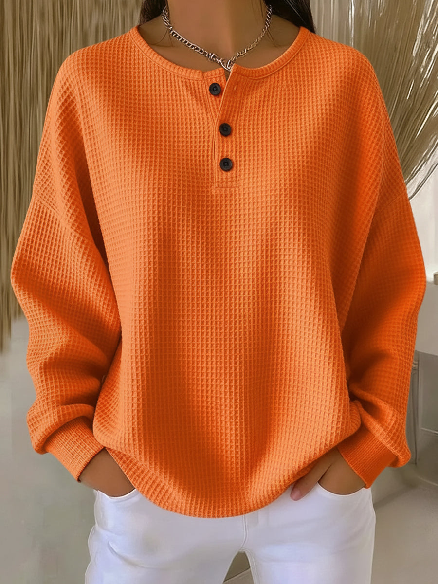 Milagros | Felpa Henley con bottoni