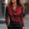 Blusa con Collo Drappeggiato
