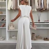 Marisella | Set top e pantaloni plissettati